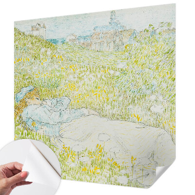 Removable wall mural wallpaper with a spring relaxation design