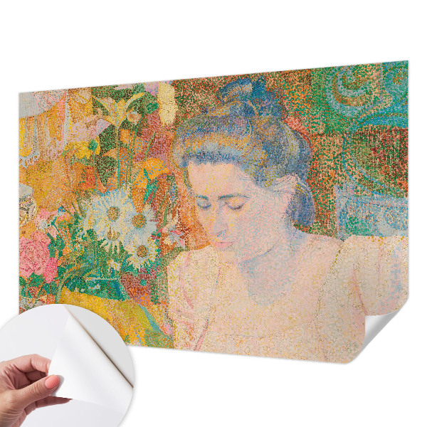 Peel and stick wallpaper mural Floral portrait