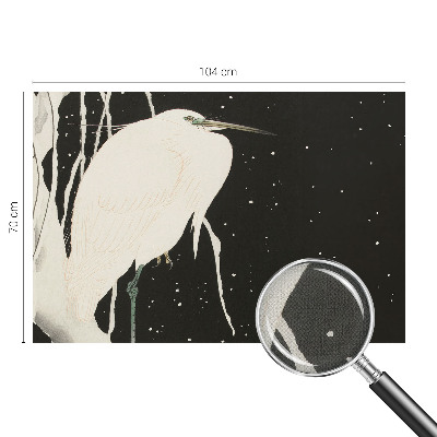 Peel and stick wall mural featuring a winter bird design