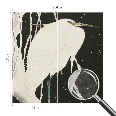 Peel and stick wall mural featuring a winter bird design