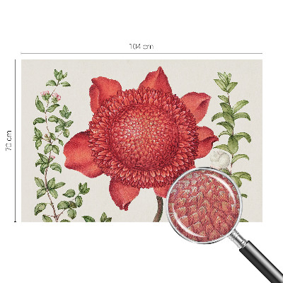 Peel and stick wall mural for bedroom with a floral elegance design