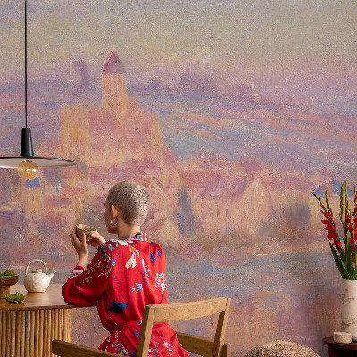 Self-adhesive photo wallpaper with a print of a charming town