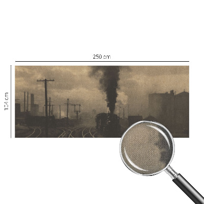 Peel and stick wall mural for living room with an industrial landscape design