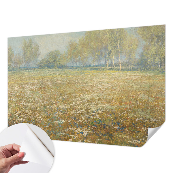 Removable wall mural wallpaper Blooming field