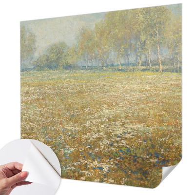 Removable wall mural wallpaper Blooming field
