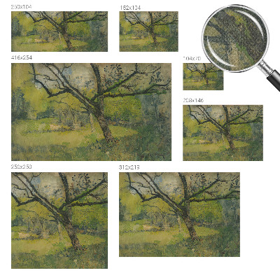 Peel and stick wall mural for bedroom featuring a green landscape