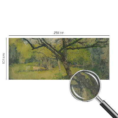 Peel and stick wall mural for bedroom Green landscape