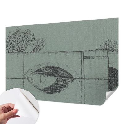 3D wall mural Arch bridge