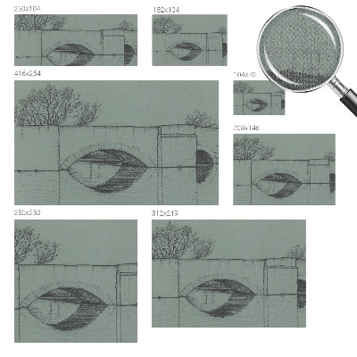 3D wall mural Arch bridge