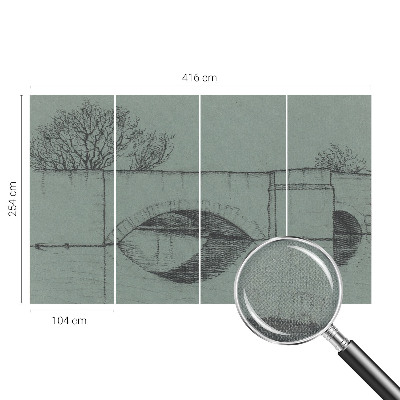 3D wall mural Arch bridge