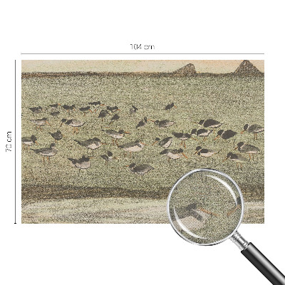 Peel and stick wall mural for kids' room featuring a peaceful bird illustration