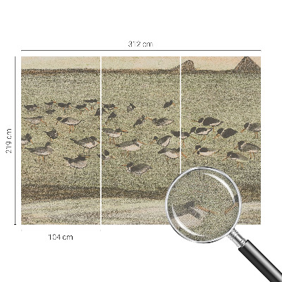 Peel and stick wall mural for kids' room Bird's peace