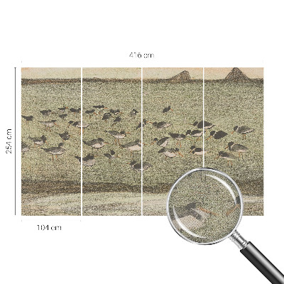 Peel and stick wall mural for kids' room Bird's peace