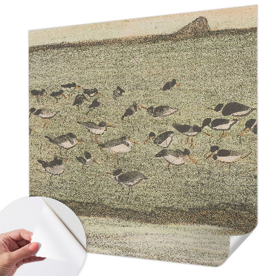 Peel and stick wall mural for kids' room featuring a peaceful bird illustration