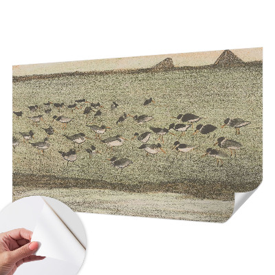 Peel and stick wall mural for kids' room featuring a peaceful bird illustration