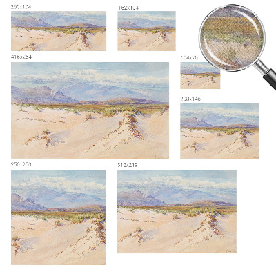 Children's wall mural featuring a desert landscape