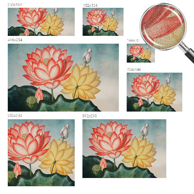 Peel and stick wall mural with a lotus flower design