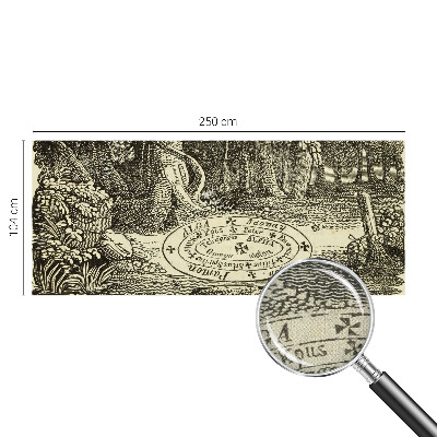 Self-adhesive wall mural with a magic circle design