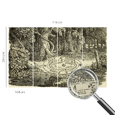 Self-adhesive wall mural Magic circle