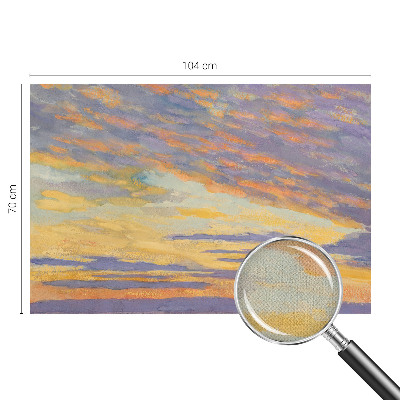 Removable wall mural with a pastel sky design