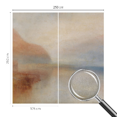 Removable wall mural wallpaper featuring an ethereal landscape design