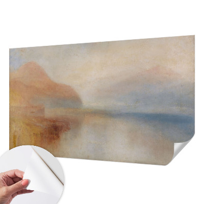 Removable wall mural wallpaper featuring an ethereal landscape design