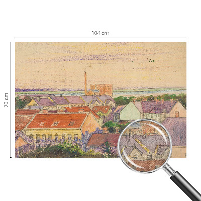 Peel and stick wall mural for bedroom Urban roofs