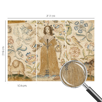 Peel and stick wall mural for kids' room with a colorful nature motif