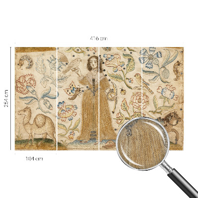 Peel and stick wall mural for kids' room with a colorful nature motif