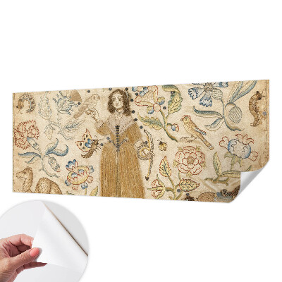 Peel and stick wall mural for kids' room with a colorful nature motif