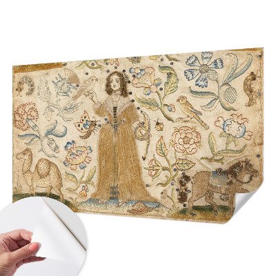 Peel and stick wall mural for kids' room with a colorful nature motif
