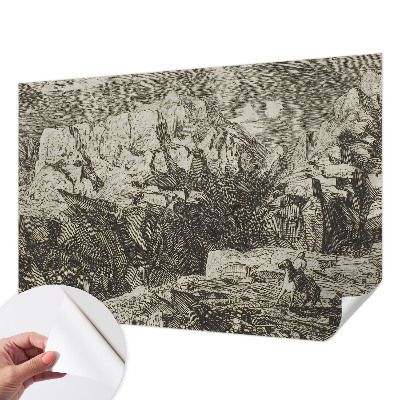 3D wall mural Mountain scenery