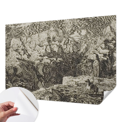 3D wall mural Mountain scenery