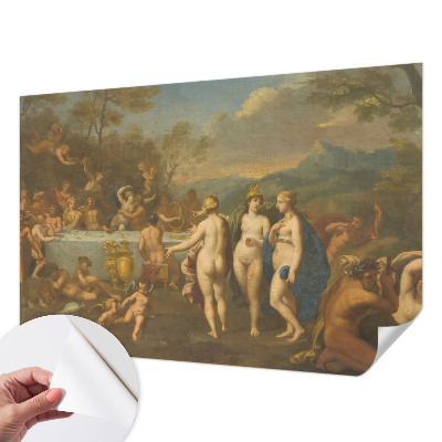 3D photo wallpaper mural with an ancient feast scene
