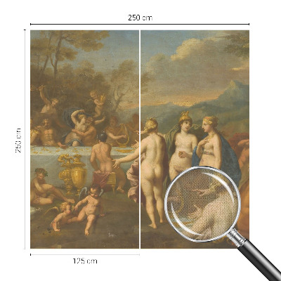 3D photo wallpaper mural with an ancient feast scene