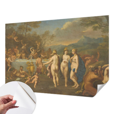 3D photo wallpaper mural with an ancient feast scene