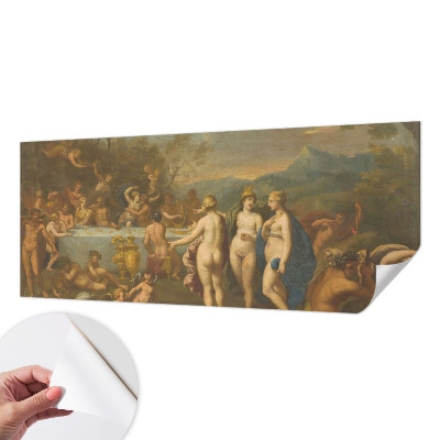 3D photo wallpaper mural with an ancient feast scene