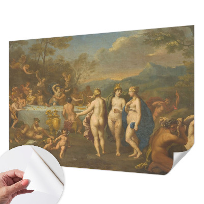 3D photo wallpaper mural with an ancient feast scene