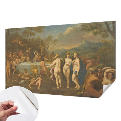 3D photo wallpaper mural with an ancient feast scene