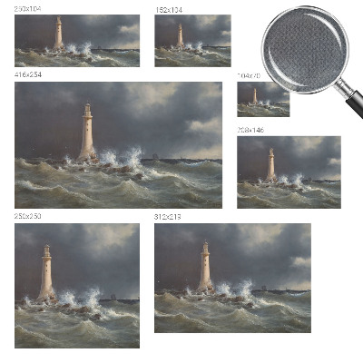Nursery wall mural featuring a sea storm design