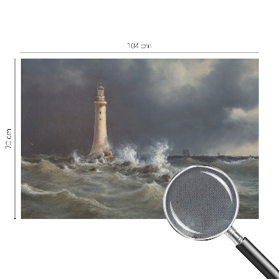 Nursery wall mural featuring a sea storm design