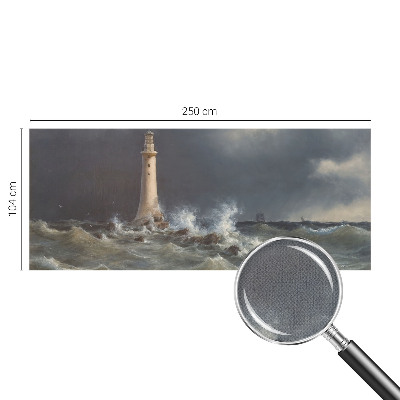Nursery wall mural featuring a sea storm design