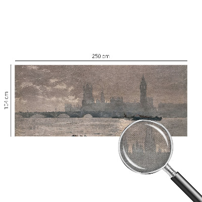 Peel and stick wallpaper mural featuring a night panorama