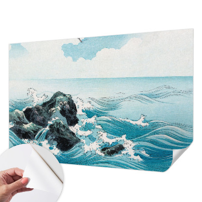 Removable wall mural featuring a sea scene