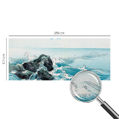 Removable wall mural featuring a sea scene