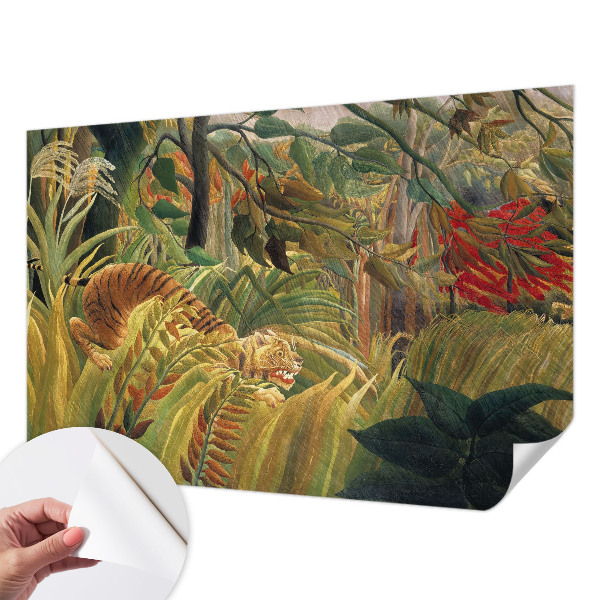 3D wall mural with an exotic tiger design