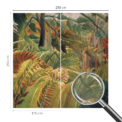 3D wall mural with an exotic tiger design