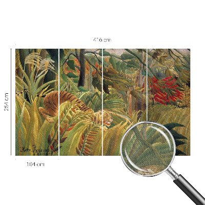 3D wall mural with an exotic tiger design