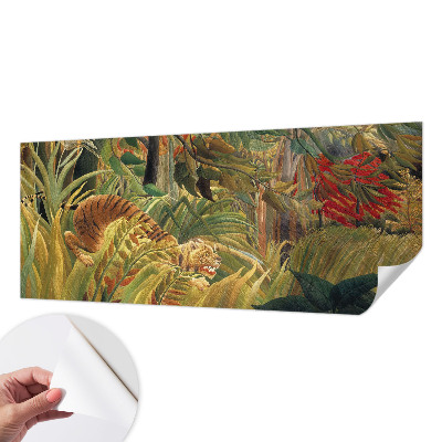 3D wall mural with an exotic tiger design