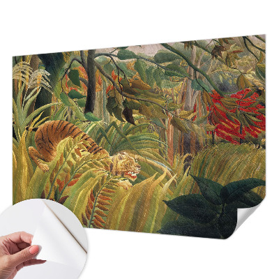 3D wall mural with an exotic tiger design
